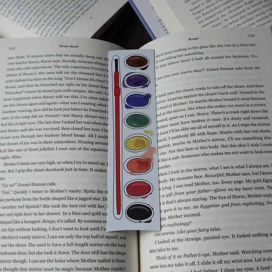 Watercolor Paint Tray Bookmark