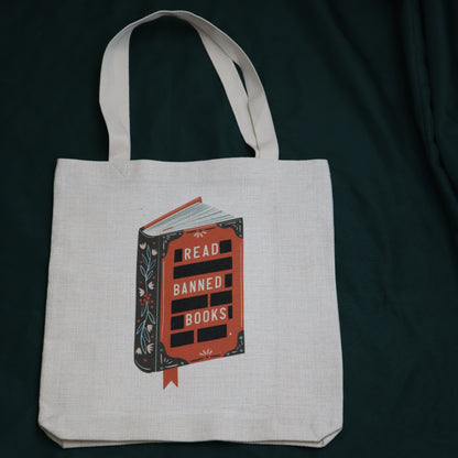 Read Banned Books Floral Spine - Tote Bag