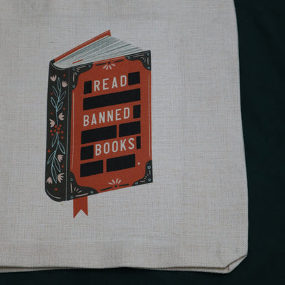 Read Banned Books Floral Spine - Tote Bag